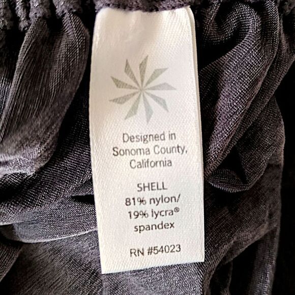 Athleta Ruched Side Tank Top L Dark Gray Sleeveless Athletic Drawstring Workout. - Picture 9 of 16